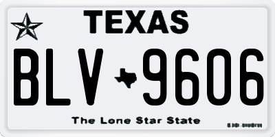 TX license plate BLV9606