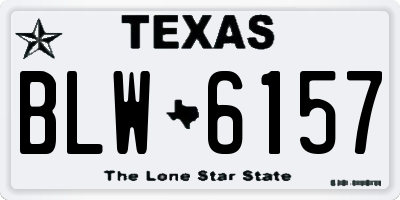 TX license plate BLW6157