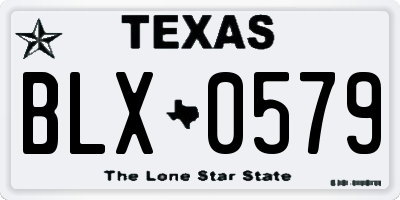 TX license plate BLX0579