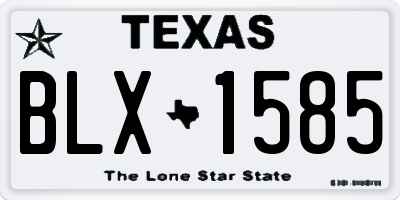 TX license plate BLX1585