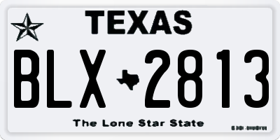 TX license plate BLX2813