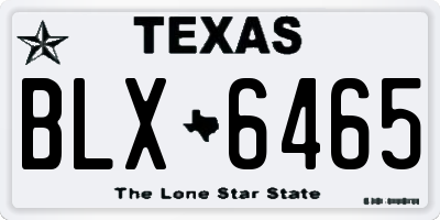 TX license plate BLX6465