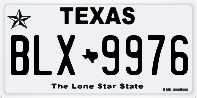 TX license plate BLX9976