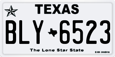 TX license plate BLY6523
