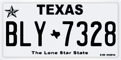 TX license plate BLY7328