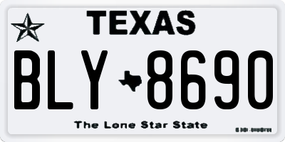 TX license plate BLY8690