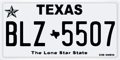 TX license plate BLZ5507