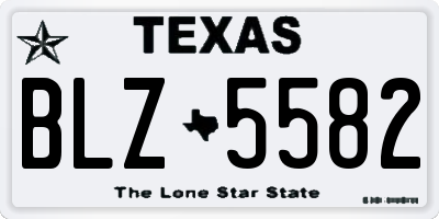 TX license plate BLZ5582