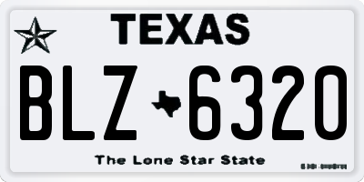 TX license plate BLZ6320