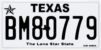 TX license plate BM80779