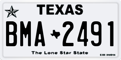 TX license plate BMA2491
