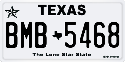 TX license plate BMB5468