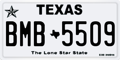 TX license plate BMB5509