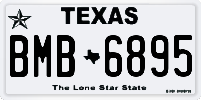 TX license plate BMB6895