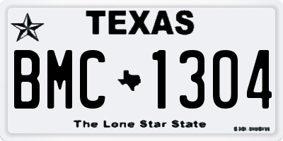 TX license plate BMC1304
