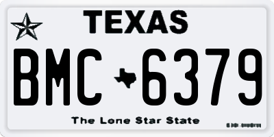 TX license plate BMC6379