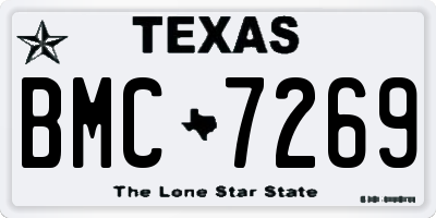 TX license plate BMC7269
