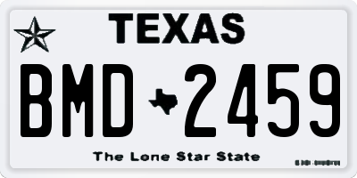 TX license plate BMD2459