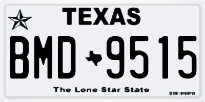 TX license plate BMD9515