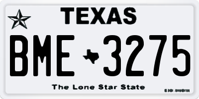 TX license plate BME3275