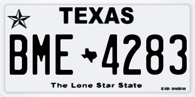 TX license plate BME4283