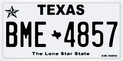 TX license plate BME4857