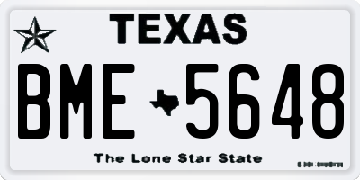 TX license plate BME5648