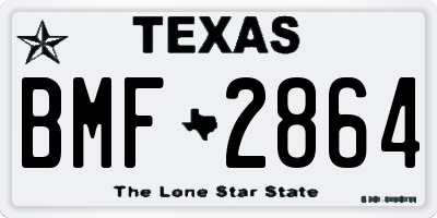 TX license plate BMF2864