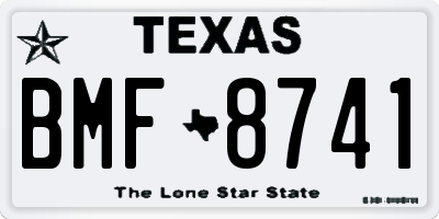 TX license plate BMF8741