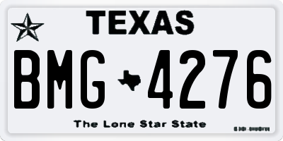 TX license plate BMG4276
