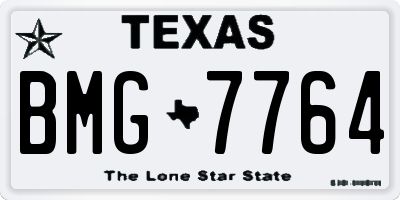 TX license plate BMG7764