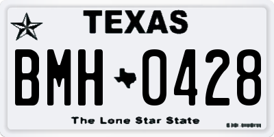 TX license plate BMH0428