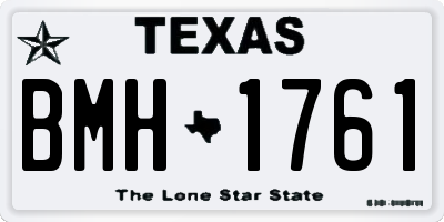 TX license plate BMH1761