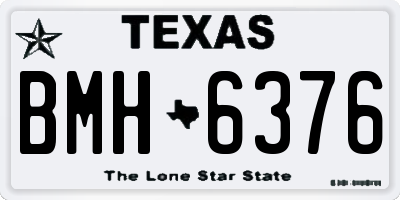 TX license plate BMH6376