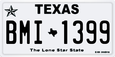 TX license plate BMI1399