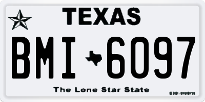 TX license plate BMI6097