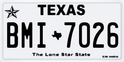 TX license plate BMI7026