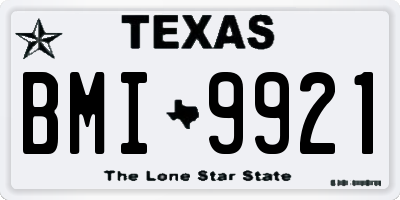 TX license plate BMI9921