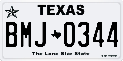 TX license plate BMJ0344