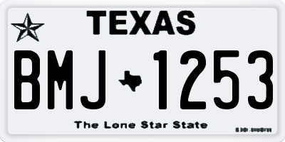 TX license plate BMJ1253