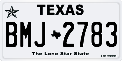 TX license plate BMJ2783