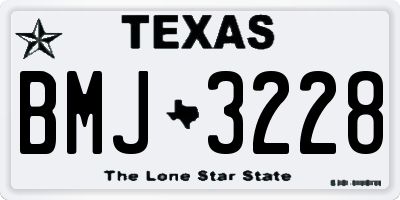 TX license plate BMJ3228