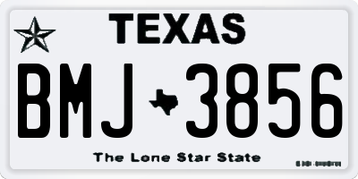 TX license plate BMJ3856