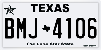 TX license plate BMJ4106