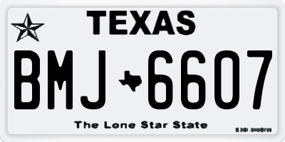 TX license plate BMJ6607