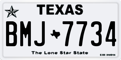 TX license plate BMJ7734