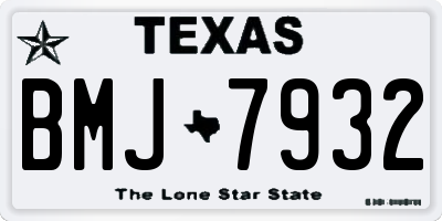TX license plate BMJ7932