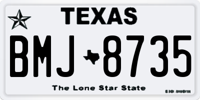 TX license plate BMJ8735
