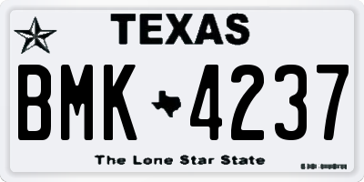 TX license plate BMK4237