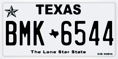 TX license plate BMK6544
